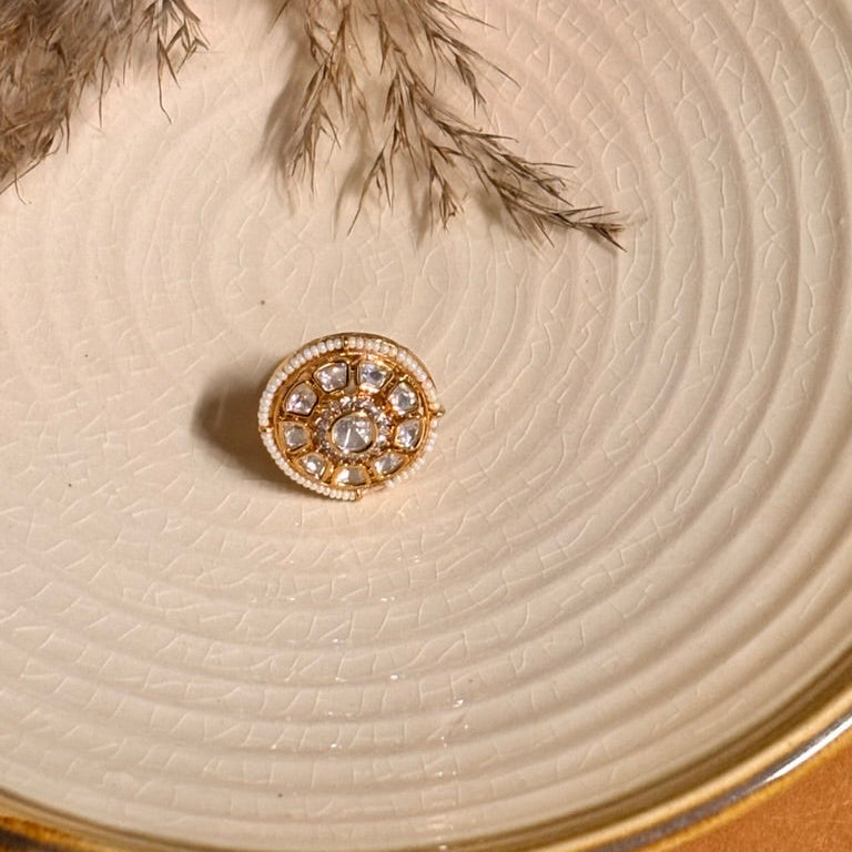 Noble Charm Kundan Ring