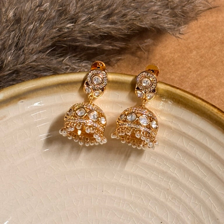 Opal Plain Polki & Kundan Danglers