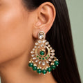 Regal Green Kundan & Polki Chaandbaali