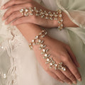 Floral Fantasy Kundan Haathphool
