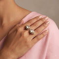 Teardrop Statement Open Ring