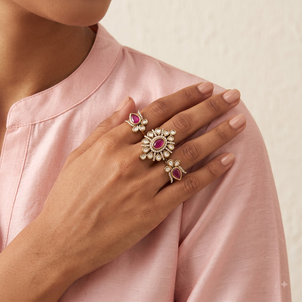 Floral Statement Open Ring