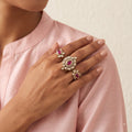 Floral Statement Open Ring