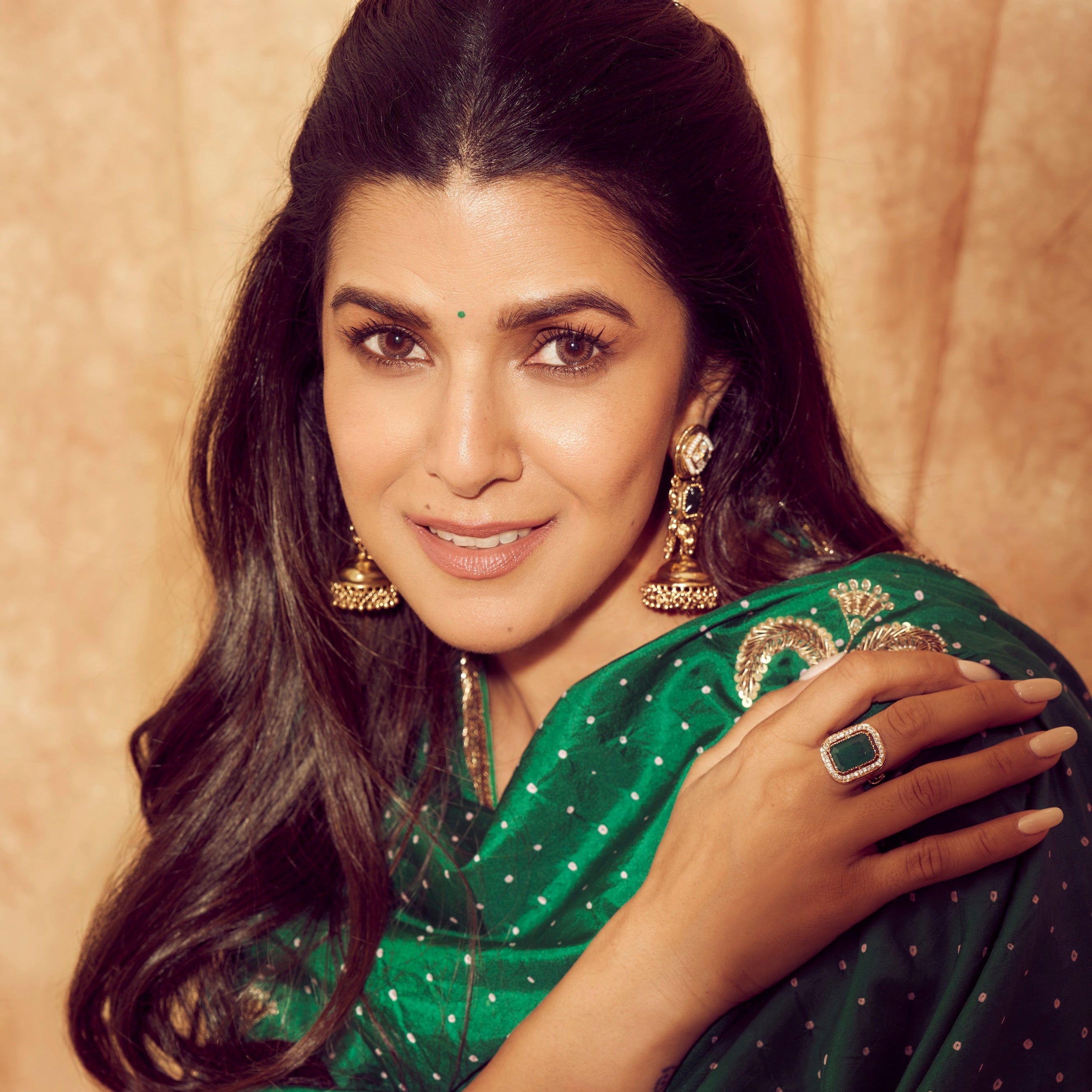 Royal Green Kundan Ring