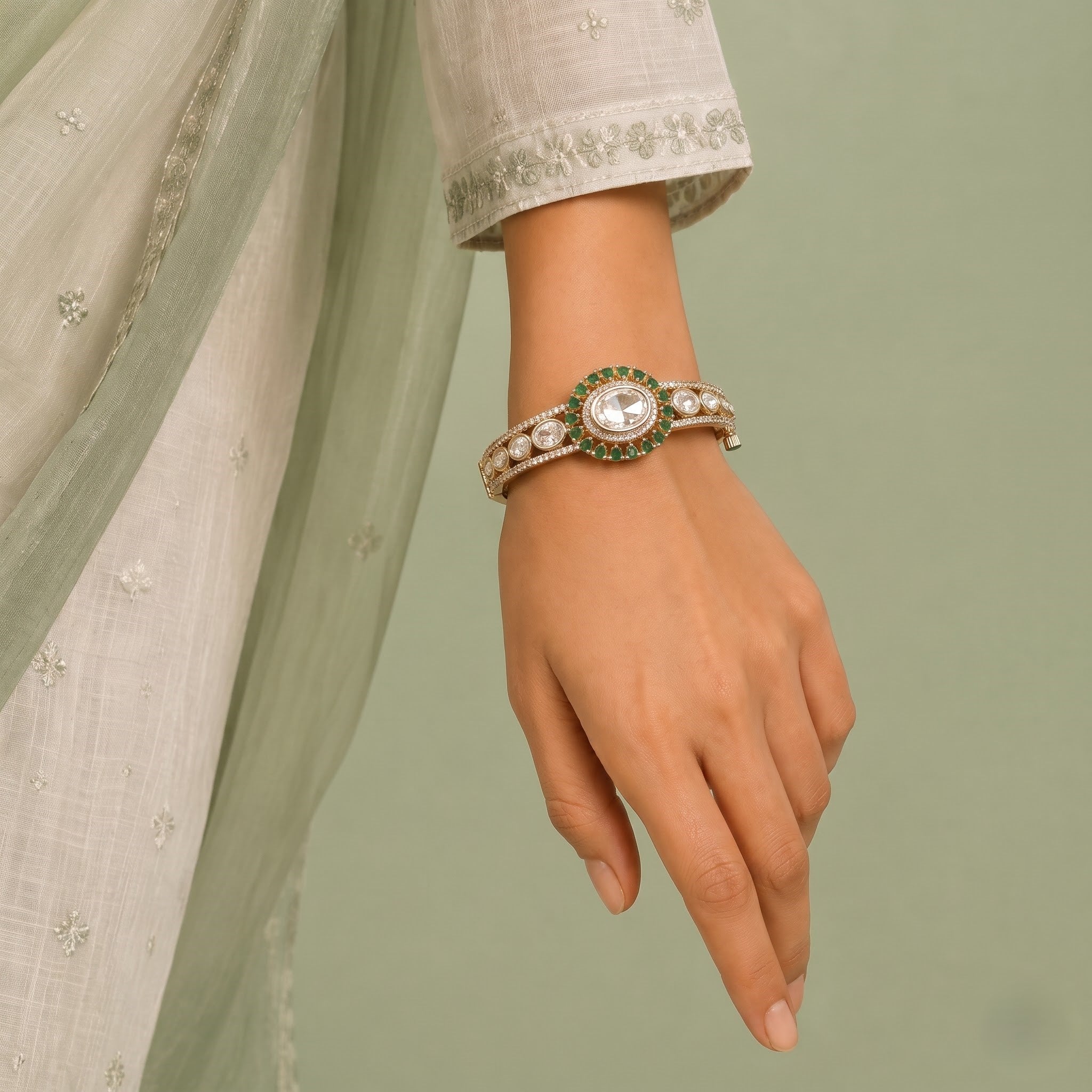 Nawabi Classic Kundan Kada