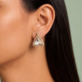 Triangle Plain Polki Studs