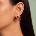 Elegant Pink Polki Studs
