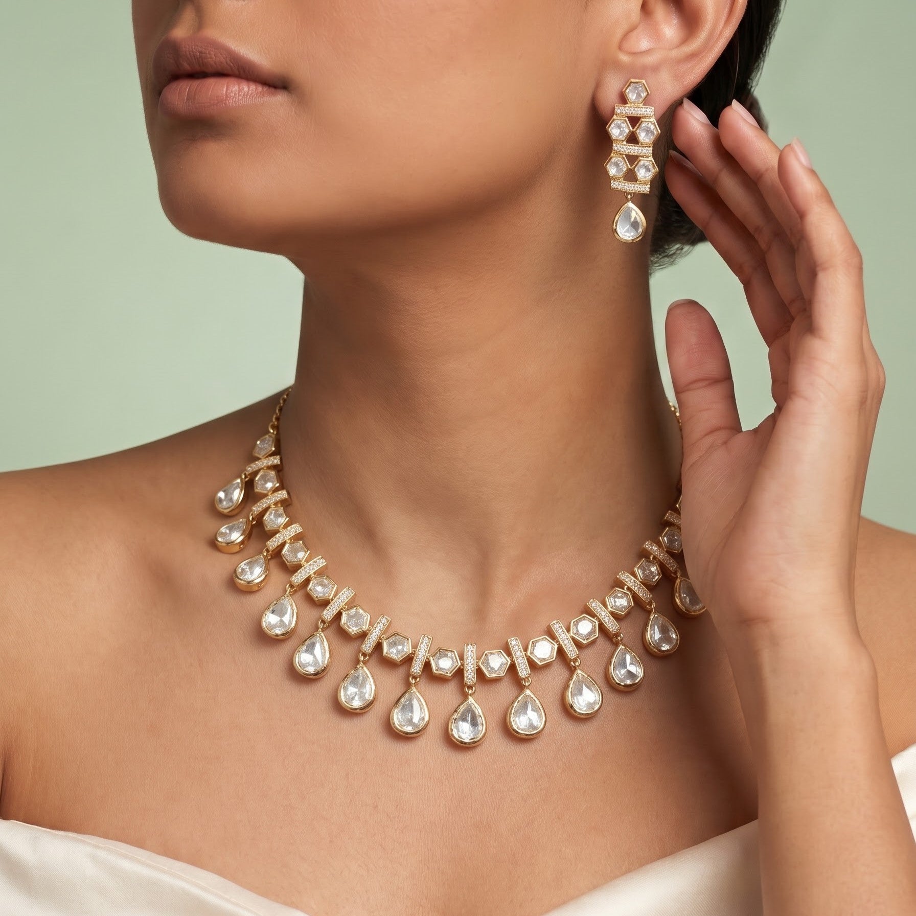 Classic Polki & Kundan Necklace Set