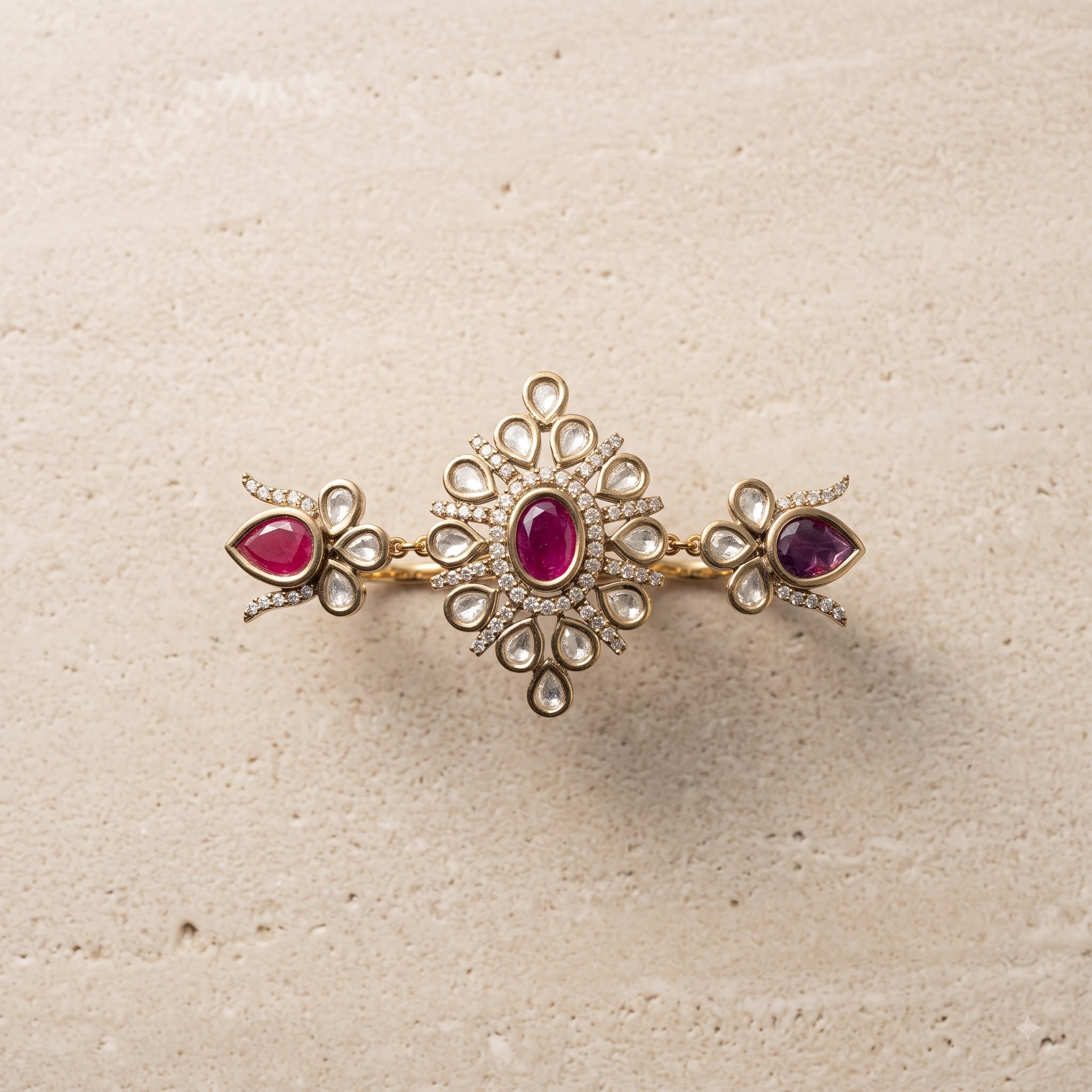 Floral Statement Open Ring