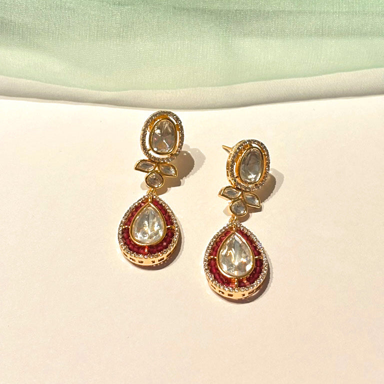 Ruby Radiance Polki Danglers
