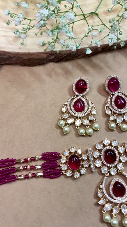 Regal Ruby Polki & Kundan Choker