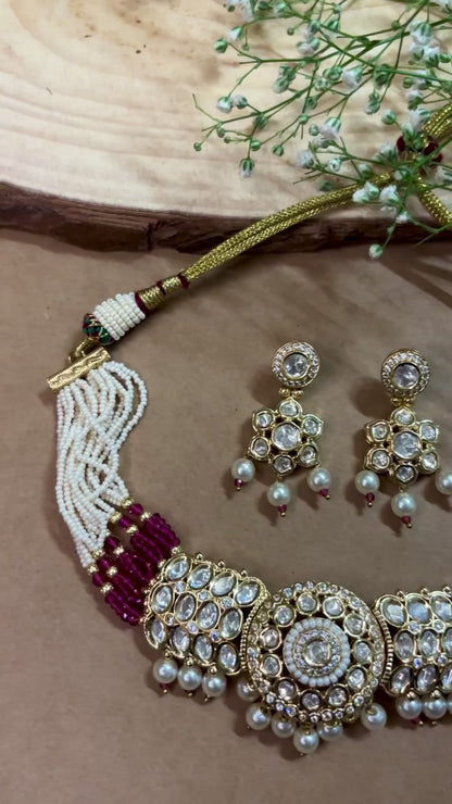 Regal Ruby & Pearl Kundan Choker