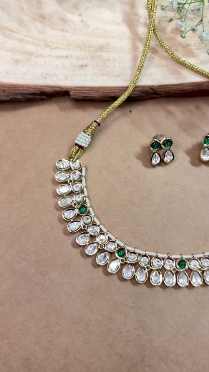 Classic Green Elegance Kundan Choker