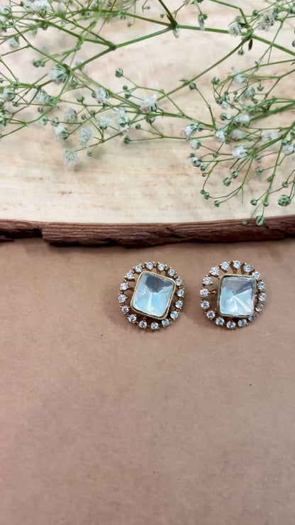 Classic Plain Polki Studs